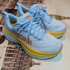 Hoka One One Bombi 8 Cushioned Road Shoes  Summer Song Women's Size 7 No Box